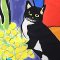 Woman Dress - Multicolor : Sneaky Tuxedo Cat