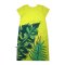 Woman Dress - Green : Tropical Lime & Flamingo