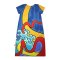Woman Dress - Blue : Turtle in the Waves of Art