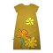 Woman Dress - Brown : Flowers are blooming in her eyes.
