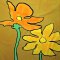 Woman Dress - Brown : Flowers are blooming in her eyes.