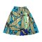 Woman Elastic Skirt - Blue : Woman Elegance with Brown Hair