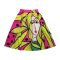 กระโปรงเอวยางยืดผู้หญิง - สีชมพู : ลายผู้หญิงที่สง่างามกับผมสีเหลือง