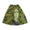 Woman Elastic Skirt - Green : Woman Elegance with Brown Hair