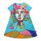 Woman Dress - Blue : Floral Crown Maiden