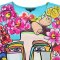 Woman Dress - Blue : Floral Crown Maiden