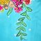 Woman Dress - Blue : Floral Crown Maiden