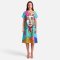Woman Dress - Blue : Floral Crown Maiden