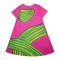 Woman Dress - Pink : Magenta Cubist Face