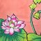 Woman Dress - Orange : Pink Lotus Bloom