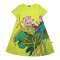 Woman Dress - Yellow : Kingfisher & Pink Lotus