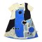 Woman Dress - Cream : Blue Minimal Harmony