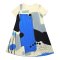 Woman Dress - Cream : Blue Minimal Harmony