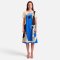Woman Dress - Cream : Blue Minimal Harmony