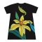 Tunic Dress - Black : Yellow lilies in full bloom
