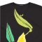 Tunic Dress - Black : Yellow lilies in full bloom