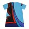 Tunic Dress - Blue : The face graphic is surrounded by blue lines.