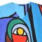 Tunic Dress - Blue : The face graphic is surrounded by blue lines.