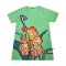 เดรสผู้หญิง - สีเขียว : ลายกล้วยไม้ในสวนลับ