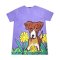 Women Tunic dress - Purple : Dog in a Violet Dreamscape