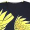 Women Tunic dress - Black : Phoenix Rising in the Golden Clouds