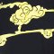 Women Tunic dress - Black : Phoenix Rising in the Golden Clouds