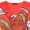 Women Tunic dress - Red : The Crimson Phoenix & Solar Pearl