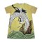 Women Tunic dress - Gold : The Sacred Crane & Olive Waves