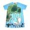 Women Tunic dress - Blue : The Egrets in Azure Lotus Pond