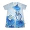 Women Tunic dress - Blue : The Indigo Lotus Serenity