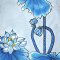 Women Tunic dress - Blue : The Indigo Lotus Serenity