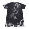 Women Tunic dress - Black : The Midnight Lunar Peacock
