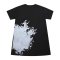 Women Tunic dress - Black : The Nocturnal Owl Silhouette