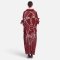 Crepe Turtle Neck Kaftan - Brown : Terracotta Woman & Floral Line Art