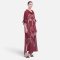 Crepe Turtle Neck Kaftan - Brown : Terracotta Woman & Floral Line Art