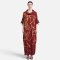 Crepe Turtle Neck Kaftan - Brown : Reclining Woman Portrait under Foliage