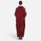 Crepe Turtle Neck Kaftan - Brown : Reclining Woman Portrait under Foliage