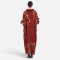 Crepe Turtle Neck Kaftan - Brown : Cubist Portrait & Abstract Forms