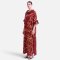 Crepe Turtle Neck Kaftan - Brown : Cubist Portrait & Abstract Forms