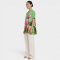 Green blouse : Bright pink tulips