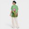 Green blouse : Bright pink tulips