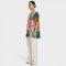 Woman Blouse - Green : Blooming rose