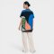 Woman Blouse - Blue : Flower vine with Philodendron