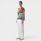 เสื้อตัวหลวมผู้หญิง - สีน้ำเงิน : ลายช้างในกรอบศิลป์