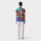 เสื้อตัวหลวมผู้หญิง - สีน้ำเงิน : ลายช้างในกรอบศิลป์