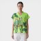 เสื้อตัวหลวมผู้หญิง - สีเขียว : ลายดินแดนแห่งฝันของนกแก้ว
