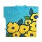 Woman Blouse - Blue : Yellow Garden Pup