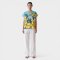 เสื้อตัวหลวมผู้หญิง - สีฟ้า : ลายเจ้าปั๊กในสวนเหลือง