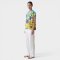 เสื้อตัวหลวมผู้หญิง - สีฟ้า : ลายเจ้าปั๊กในสวนเหลือง