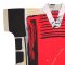 Red Caftan : Abstract Black Square with Brush Stroke on White Background